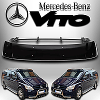 Козирок вітровик мухобійка дефлектор на лобове скло для Мерседес Віто Mercedes Vito W639 2004-2014 р чорний