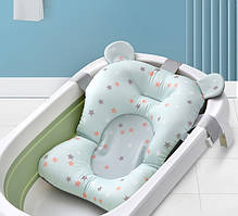 Гірка натяжна для купання Зірепад для дитячої ванночки блакитна BH-212Blue