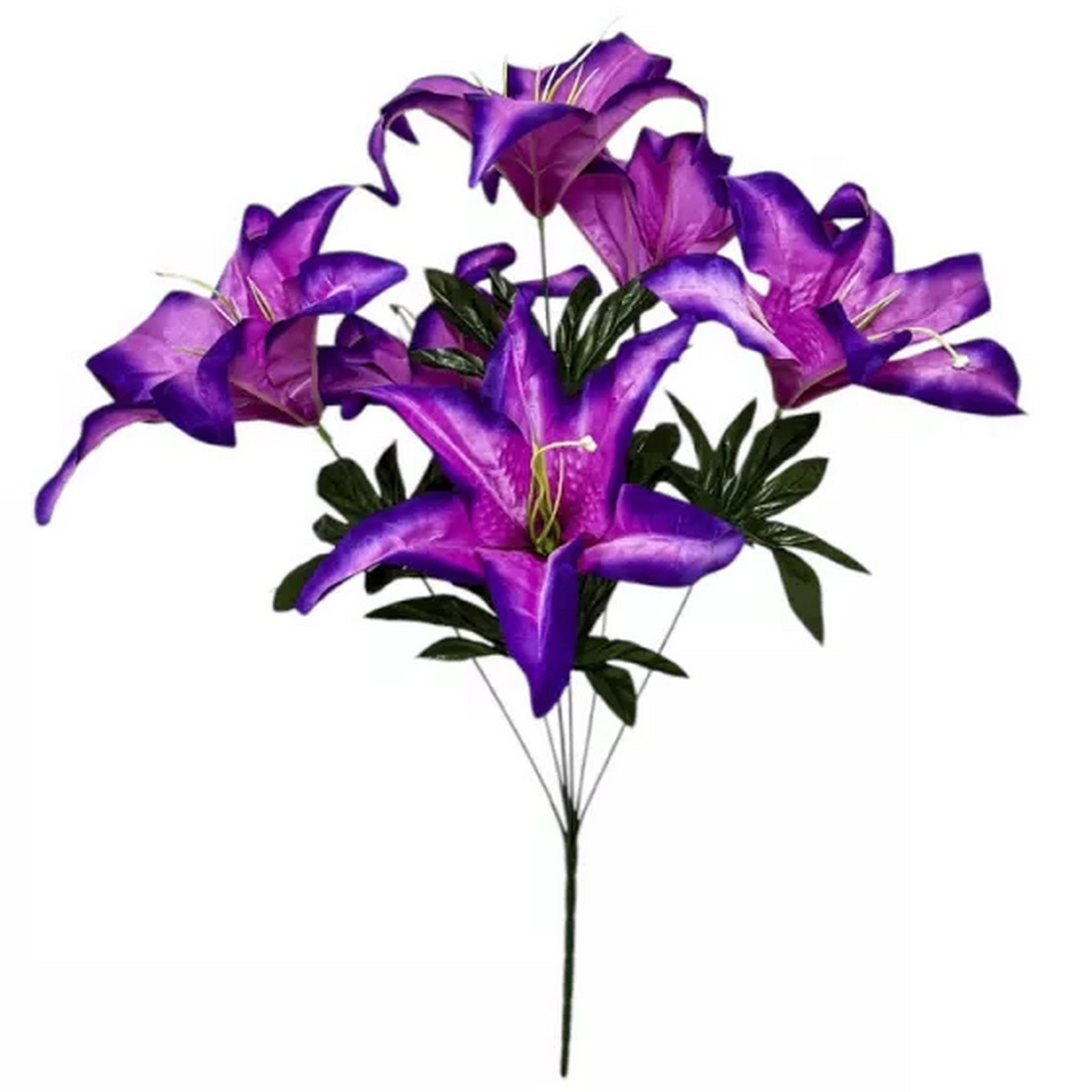 Штучні квіти букет лілій великих, 58 см (10 шт. в уп), фото 1