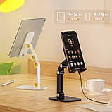 Тримач для мобільного HOCO PH34 Excelente double folding desktop stand Black (6931474734129), фото 5