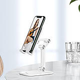 Тримач для мобільного HOCO PH34 Excelente double folding desktop stand White (6931474734136), фото 3