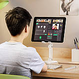 Тримач для мобільного HOCO PH34 Excelente double folding desktop stand White (6931474734136), фото 4