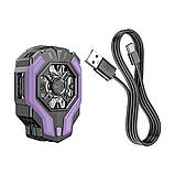 Мобільний кулер HOCO GM26 Ambitious cooling mobile phone fan Black (6942007612302), фото 4