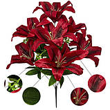 Штучні квіти букет лілії Імператорські, 55см, фото 4