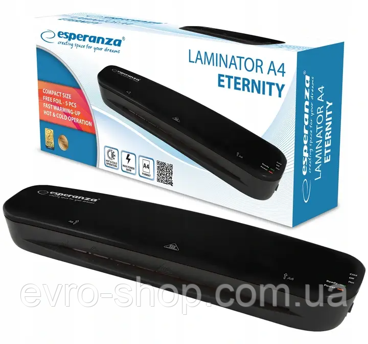Ламінатор ESPERANZA LAMINATOR A4 ETERNITY EFL002