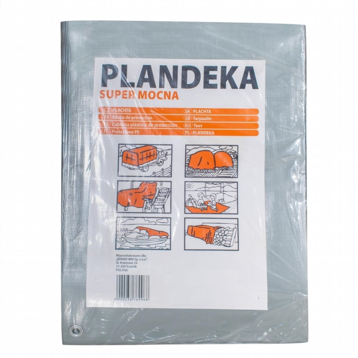 Тент поліпропіленовий 160 г/м2 4мх4м "PLANDEKA" від сонця й дощу, захисне укриття для дачі та авто