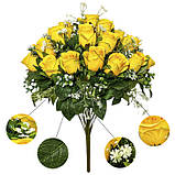 Штучні квіти букет бутони троянд Кармеліта серія VIP, 50см, фото 5