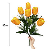 Штучні квіти букет тюльпани з дрібноцвітом, 37см, фото 2