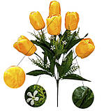 Штучні квіти букет тюльпани з дрібноцвітом, 37см, фото 4