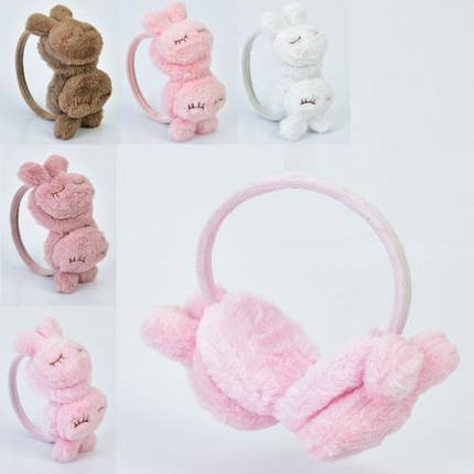 Аксесуари Навушники хутряні FG24031853B зайчик 6 кольорів 20-17-11см упак-пакет, фото 1