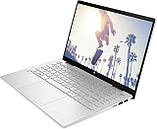 HP Ноутбук Pavilion x360 14-ek2005ua 14" FHD IPS Touch, Intel 5-120U, 16GB, F512GB, UMA, DOS, сріблястий, фото 3