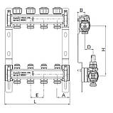 Колектор на 3 контури Roho R805-03 - 1" з термостатичними клапанами, фото 2