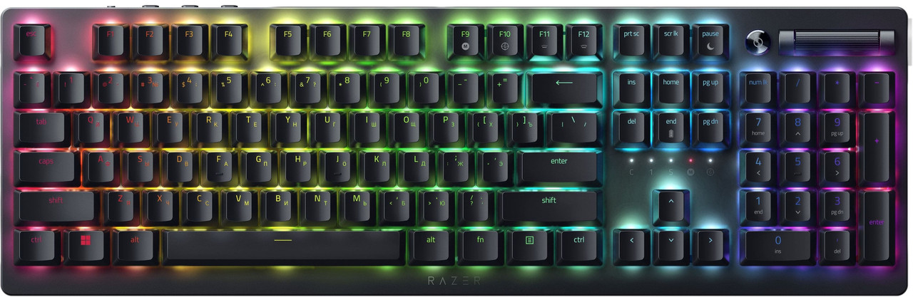 Razer Клавіатура механічна DeathStalker V2 105key, Red Switch, USB-A, EN/RU, RGB, чорний, фото 1