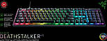 Razer Клавіатура механічна DeathStalker V2 105key, Red Switch, USB-A, EN/RU, RGB, чорний, фото 9