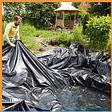 Плівка чорна поліетиленова 120 мкм 6*50 м для мульчування, будівництва, ставків, доріг і полуниці, фото 7