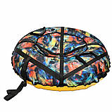 Тюбінг для катання 100 см "Міраж" (Оксфорд, ПВХ) — зимові надувні санки-ватрушка, тюбінг для снігу гуртом, фото 2