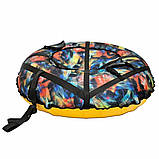 Тюбінг для катання 100 см "Міраж" (Оксфорд, ПВХ) — зимові надувні санки-ватрушка, тюбінг для снігу гуртом, фото 3