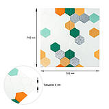 Панель стінова 3D 700х700х4мм Мозаїка зелено-жовта SW-00002015, фото 3