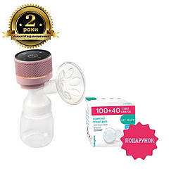 Набір акційний Молоковідсмоктувач акумуляторний "PICO" та Вкладки лактаційні "COMFORT"  (140шт/уп.)