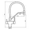 Змішувач для кухні під осмос GAPPO G4395-60 з гнучким виливом, хром, фото 7