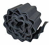 Бордюрна стрічка 15 см 9 метрів сіра посилена VARTCO (Польща) для газонів, клумб і декоративного оформлення, фото 4