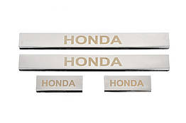 Накладки на пороги Carmos для Honda CRV 2007-2011 рр. Нержавіюча сталь (4 шт)