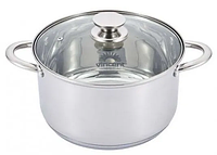 Каструля Vincent сіра з нержавіючої сталі 2.6 л (VC-3178-18)