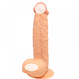 Реалістичний фаллос для жінок 21 см, Фалоїмітатор на присоску, Штучний член, Гнучкий дилдо, Інтимні голки, фото 2