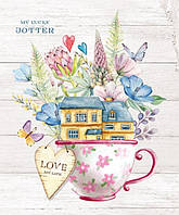 Блокнот 104*124 64 арк тв палітурка клітинка мат лам уф лак Love 2