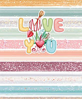 Блокнот 104*124 64 арк тв палітурка клітинка мат лам уф лак Love You 1