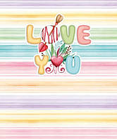 Блокнот 104*124 64 арк тв палітурка клітинка мат лам уф лак Love You 2