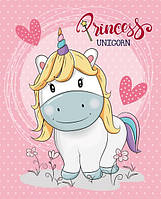 Блокнот 104*124 96 арк тв палітурка клітинка мат лам уф лак Princess Unicorn