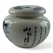 Керамічна баночка з китайським розписом 35968, фото 5