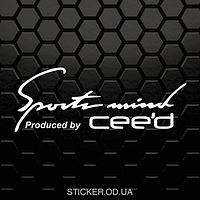 Наклейка на авто — Sports mind KIA CEED