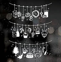 Наклейки на вікна — Новорічна Гірлянда