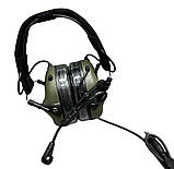 Навушники тактичні Earmor M32X MOD4, активні, з кріпленням на шолом і оголов'ям, колір Олива (M32X-FG MOD4), фото 7