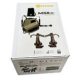 Навушники тактичні Earmor M32X MOD4, активні, з кріпленням на шолом і оголов'ям, колір Олива (M32X-FG MOD4), фото 11