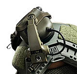 Навушники тактичні Earmor M32X MOD4, активні, з кріпленням на шолом і оголов'ям, колір Олива (M32X-FG MOD4), фото 10