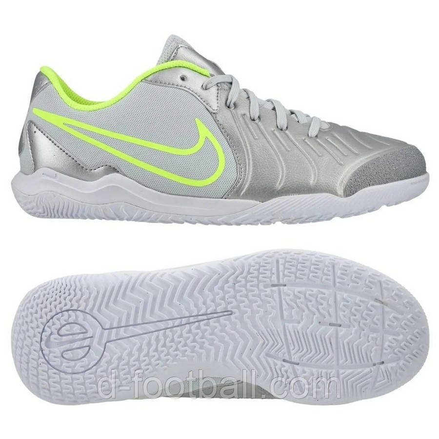 Дитячі футзалки Nike JR TIEMPO LEGEND 10 ACADEMY IC DV4350-001, Сірий, Розмір (EU) — 32