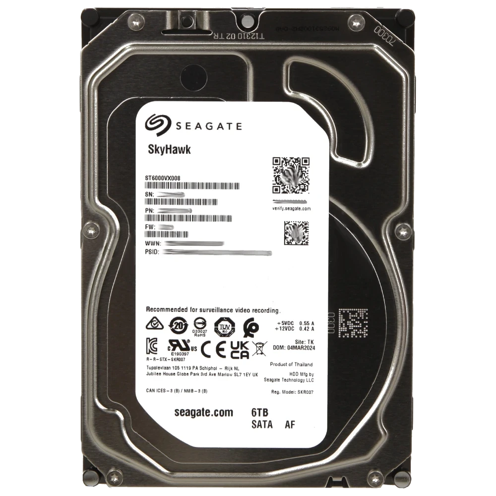 Жорсткий диск внутрішній Seagate SkyHawk ST6000VX008 6Тб