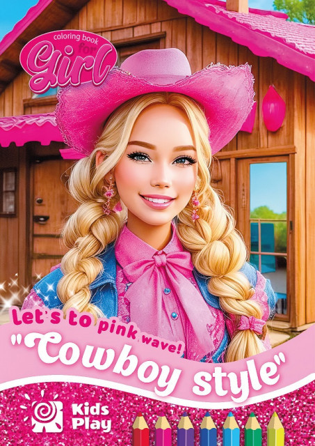 Розмальовка Барбі Ковбойський стиль