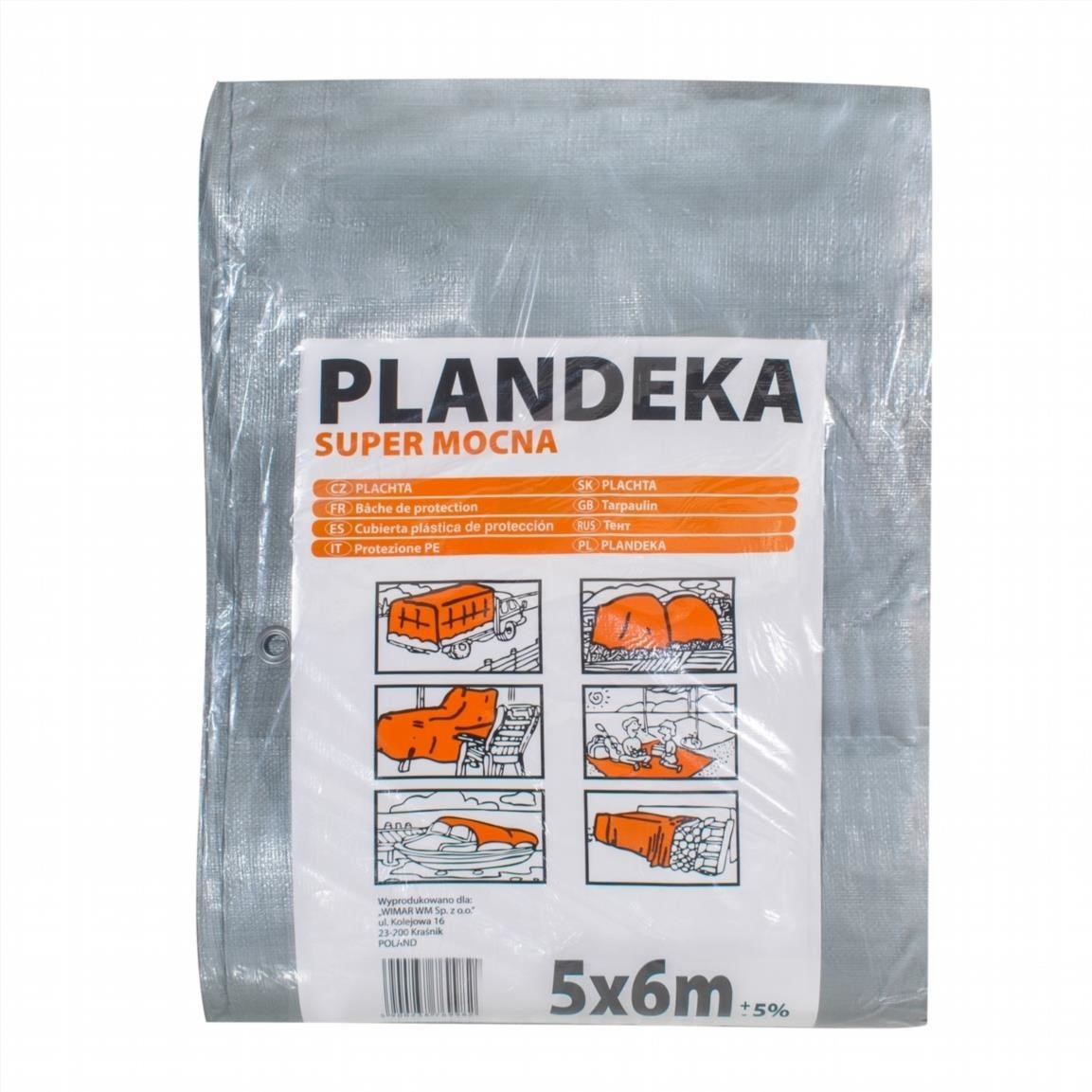 Тент поліпропіленовий 160 г/м2 5 мм "PLANDEKA" для саду, укриття від дощу та снігу, захисний тент із люверсами