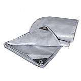 Тент 160 г/м2 5 мх8м "PLANDEKA" покривний тарпауліновий захисний тент від дощу, снігу, сонця для дачі, авто, бас, фото 8