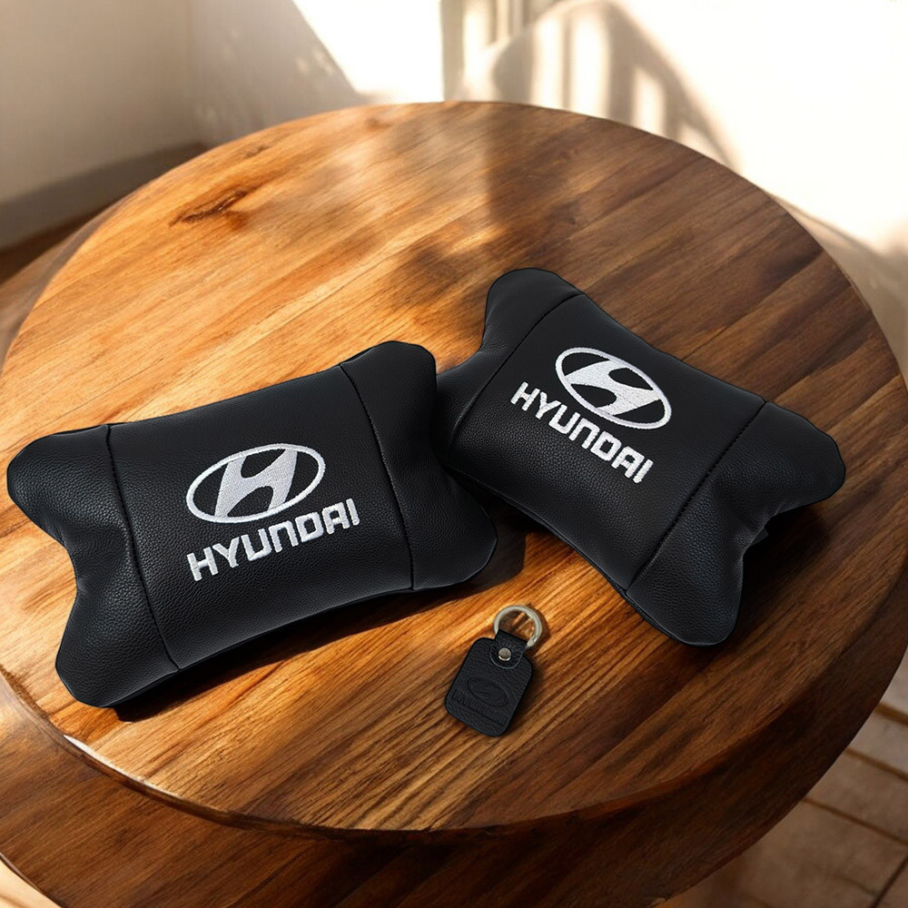 Подушка під голову для поїздок Hyundai, Утримуюча подушка для шиї в автомобілі, Подарунок водієві DJ-95, фото 1