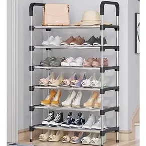Полиця для взуття 6 секцій New shoe rack 56х28х113 см YU227, фото 4