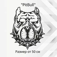 Наклейка на авто — Пітбуль v3