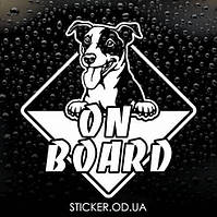 Наклейка собаки на авто — Джек Рассел