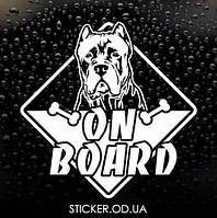 Наклейка на автособаці — Кане корсо