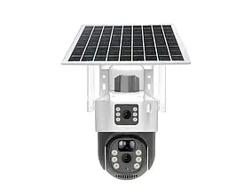 Камера працює через 4G з двома лінзами V36-4G SOLAR вулична YU227