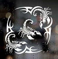 Наклейки куточки на скло авто — Скорпіон v2, 2 шт.